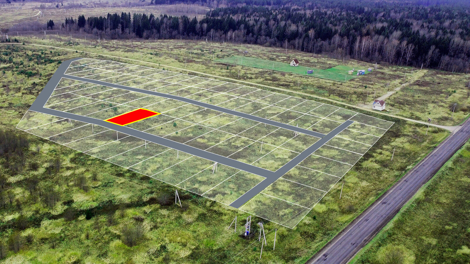 Заречный Луг уч.№61 - Земельный участок кадастровый номер 50:18:0050404:1007