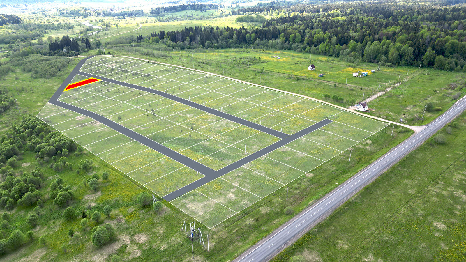 Заречный Луг уч.№55 - Земельный участок кадастровый номер 50:18:0050404:998