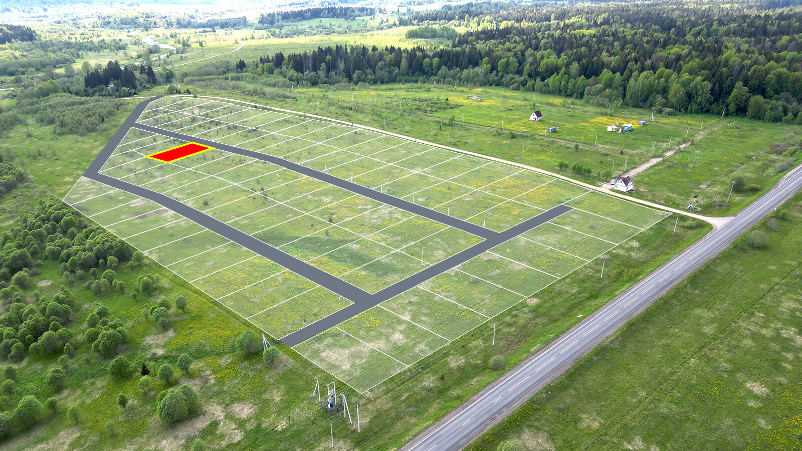 Заречный Луг уч.№53 - Земельный участок кадастровый номер 50:18:0050404:1000