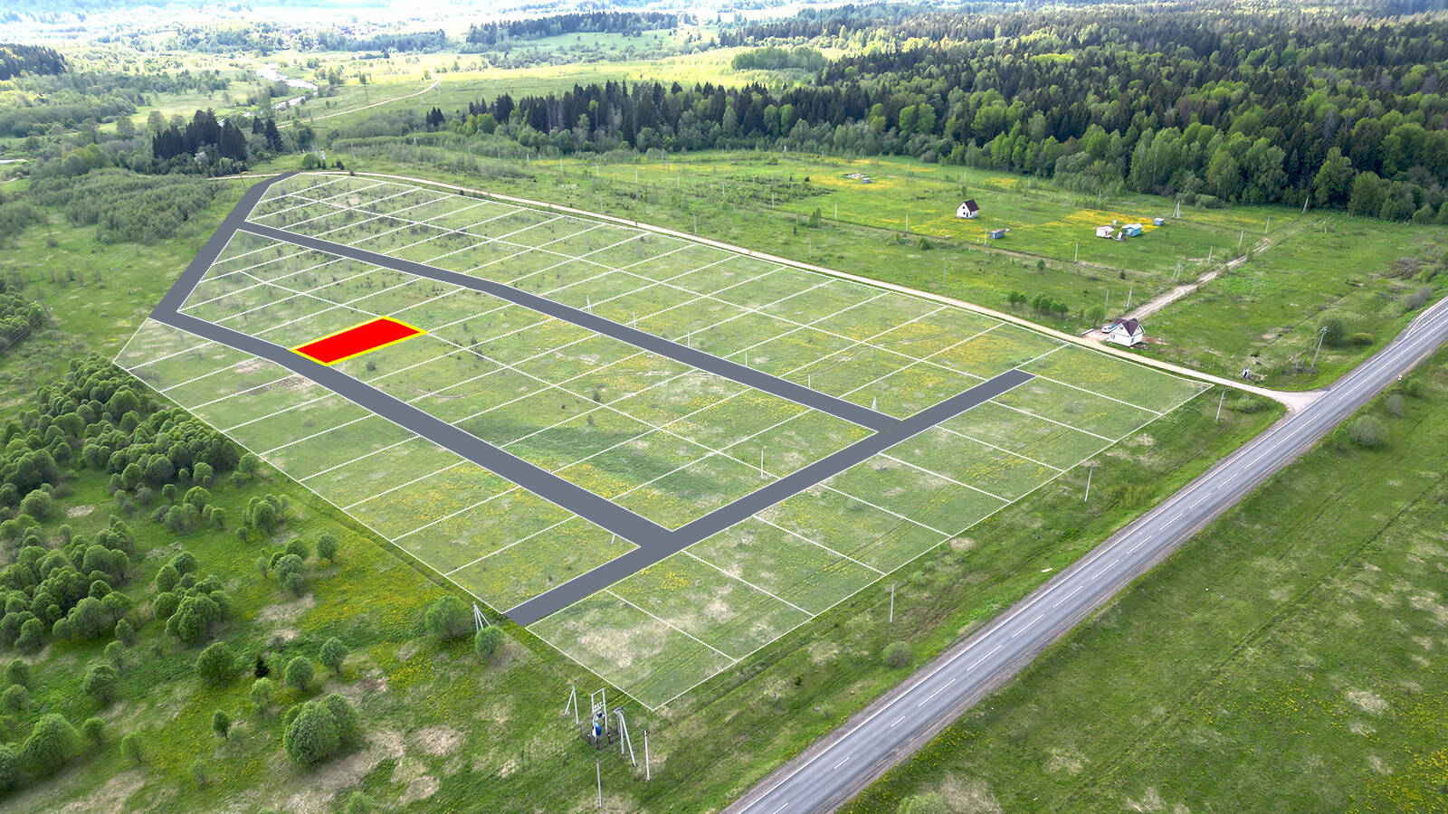 Заречный Луг уч.№61 - Земельный участок кадастровый номер 50:18:0050404:1007