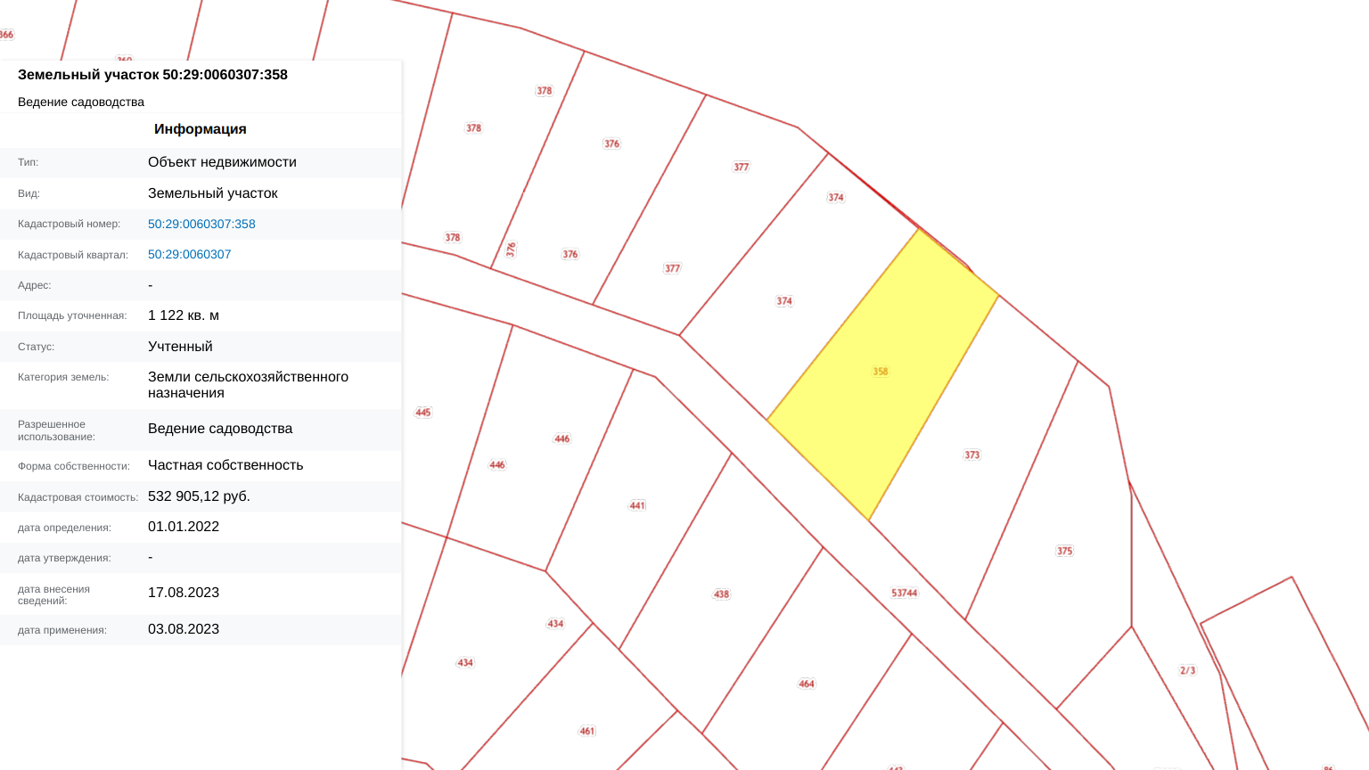 Фарватер уч.№138 - Земельный участок кадастровый номер 50:29:0060307:358