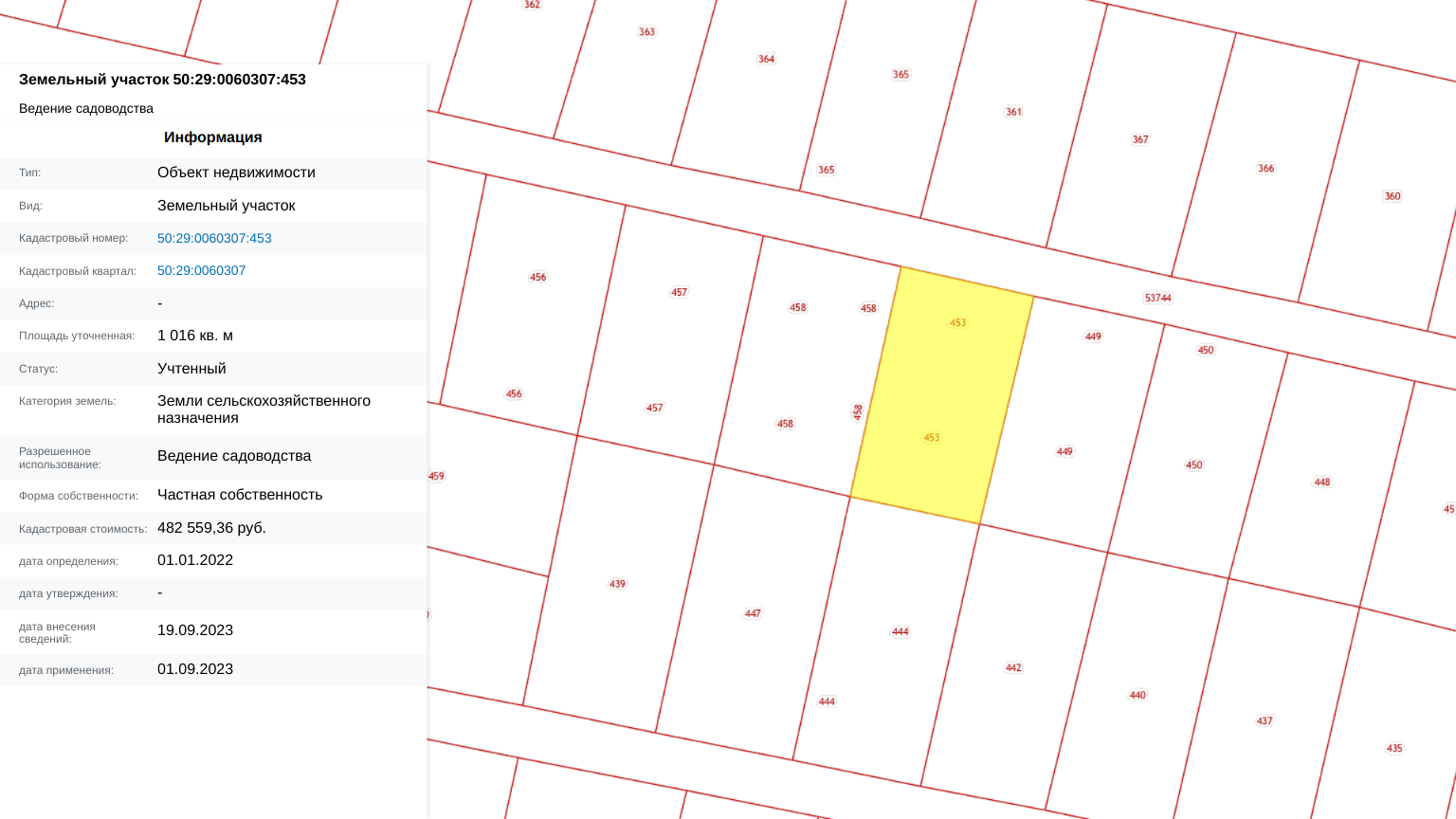 Фарватер уч.№114 - Земельный участок кадастровый номер 50:29:0060307:453